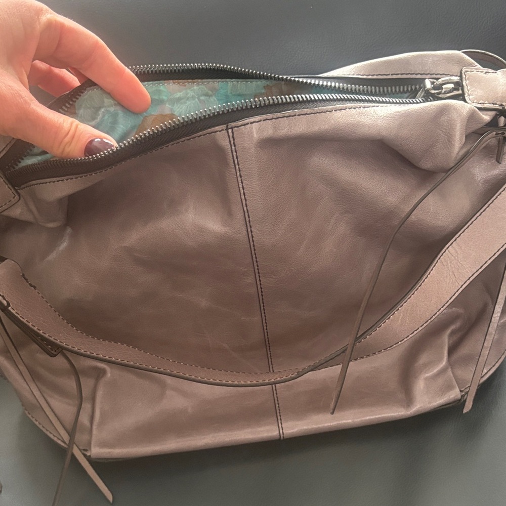 Elegant HOBO Gray Women's Shoulder Bag
